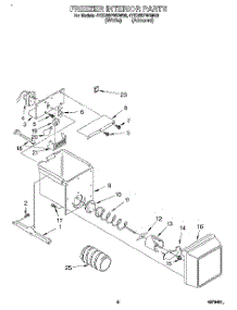 05 - Freezer Interior parts for Whirlpool Refrigerator 4YED22PWBW00 from AppliancePartsPros.com