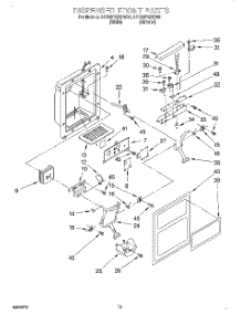 09 - Dispenser Front parts for Whirlpool Refrigerator 8ED22PQXDW01 from AppliancePartsPros.com