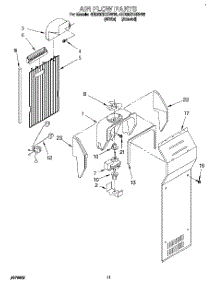07 - Air Flow parts for Whirlpool Refrigerator 4ED20ZKXBW00 from AppliancePartsPros.com