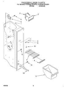 04 - Freezer Liner parts for Whirlpool Refrigerator 4YED22PWAW00 from AppliancePartsPros.com