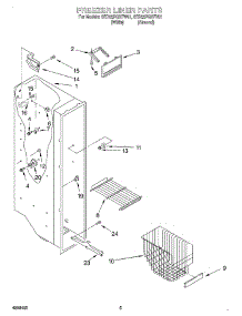 04 - Freezer Liner parts for Whirlpool Refrigerator 8ED22PQXFN01 from AppliancePartsPros.com