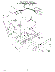 12 - Control, Lit / Optional parts for Whirlpool Refrigerator 8ED22DQXBW01 from AppliancePartsPros.com