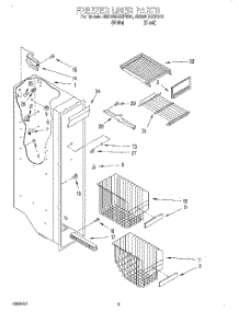 04 - Freezer Liner parts for Whirlpool Refrigerator 6ED25DQXFB01 from AppliancePartsPros.com