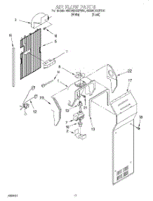 10 - Air Flow parts for Whirlpool Refrigerator 6ED25DQXFB01 from AppliancePartsPros.com