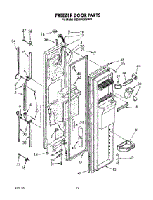 08 - Freezer Door parts for Whirlpool Refrigerator 6ED25RQXWW01 from AppliancePartsPros.com