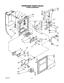 09 - Dispenser Front parts for Whirlpool Refrigerator 6ED25RQXWW01 from AppliancePartsPros.com