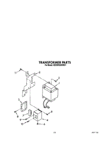 10 - Transformer parts for Whirlpool Refrigerator 6ED25RQXWW01 from AppliancePartsPros.com