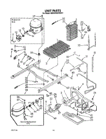 11 - Unit parts for Whirlpool Refrigerator 6ED25RQXWW01 from AppliancePartsPros.com