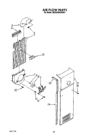 12 - Air Flow parts for Whirlpool Refrigerator 6ED25RQXWW01 from AppliancePartsPros.com