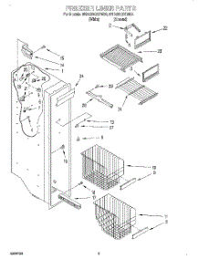 04 - Freezer Liner parts for Whirlpool Refrigerator 8ED25DQXDW02 from AppliancePartsPros.com