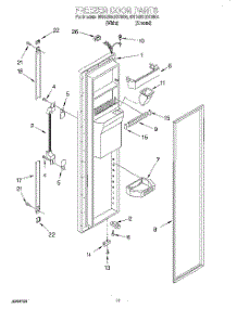 07 - Freezer Door parts for Whirlpool Refrigerator 8ED25DQXDW02 from AppliancePartsPros.com