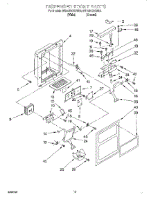 08 - Dispenser Front parts for Whirlpool Refrigerator 8ED25DQXDW02 from AppliancePartsPros.com