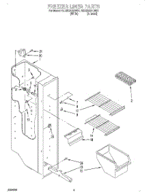 03 - Freezer Liner parts for Whirlpool Refrigerator 4ED20ZKXDW01 from AppliancePartsPros.com