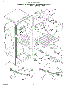 03 - Liner, Lit / Optional parts for Whirlpool Refrigerator 8ET14GKXBN00 from AppliancePartsPros.com
