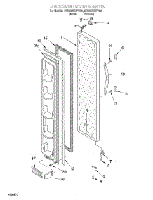 05 - Freezer Door parts for Whirlpool Refrigerator 8ED20ZKXFW02 from AppliancePartsPros.com