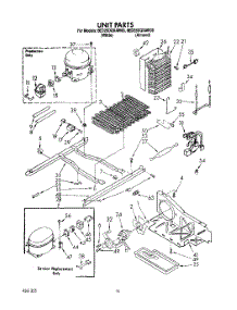 10 - Unit parts for Whirlpool Refrigerator 8ED25DQXAW00 from AppliancePartsPros.com