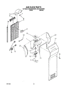 11 - Air Flow parts for Whirlpool Refrigerator 8ED25DQXAW00 from AppliancePartsPros.com