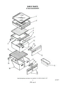 04 - Shelf parts for Whirlpool Refrigerator 6ED25RQXWW00 from AppliancePartsPros.com