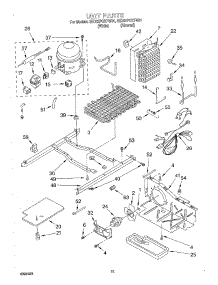 10 - Unit parts for Whirlpool Refrigerator 8ED22PQXFN01 from AppliancePartsPros.com