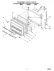 05 - Freezer Door parts for Whirlpool Refrigerator 8ET18NKXAW01 from AppliancePartsPros.com