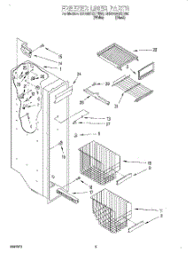 04 - Freezer Liner parts for Whirlpool Refrigerator 6ED25DQXFW00 from AppliancePartsPros.com
