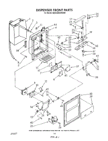 09 - Dispenser Front parts for Whirlpool Refrigerator 6ED25RQXWW00 from AppliancePartsPros.com