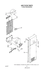 12 - Air Flow parts for Whirlpool Refrigerator 6ED25RQXWW00 from AppliancePartsPros.com