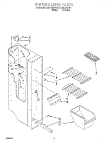 03 - Freezer Liner parts for Whirlpool Refrigerator 4ED20ZKIFN01 from AppliancePartsPros.com