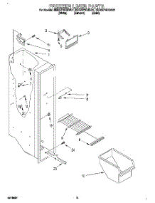 04 - Freezer Liner parts for Whirlpool Refrigerator 8ED22PWXBN01 from AppliancePartsPros.com