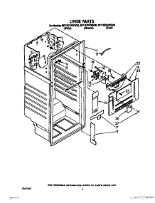 03 - Liner parts for Whirlpool Refrigerator 6ET16ZKXWW00 from AppliancePartsPros.com