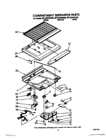04 - Compartment Separator parts for Whirlpool Refrigerator 6ET16ZKXWW00 from AppliancePartsPros.com