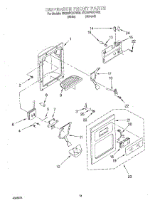 09 - Dispenser Front parts for Whirlpool Refrigerator 8ED22PQXFW02 from AppliancePartsPros.com