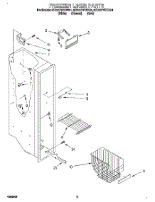 04 - Freezer Liner parts for Whirlpool Refrigerator 8ED22PWXDN01 from AppliancePartsPros.com