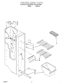 03 - Freezer Liner parts for Whirlpool Refrigerator 4ED20ZKXDW02 from AppliancePartsPros.com