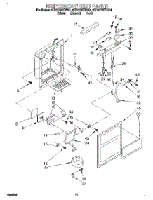 08 - Dispenser Front parts for Whirlpool Refrigerator 8ED22PWXDN01 from AppliancePartsPros.com