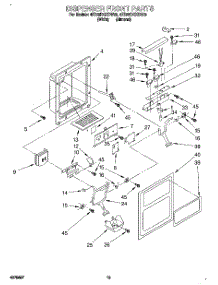 08 - Dispenser Front parts for Whirlpool Refrigerator 4ED25DQXDW00 from AppliancePartsPros.com
