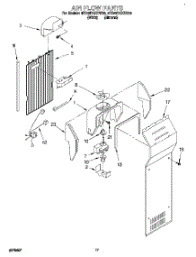 10 - Air Flow parts for Whirlpool Refrigerator 4ED25DQXDW00 from AppliancePartsPros.com