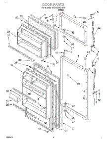 02 - Door parts for Whirlpool Refrigerator 3VET18GKGW00 from AppliancePartsPros.com