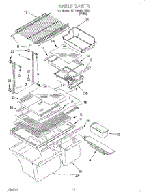 06 - Shelf, Lit / Optional parts for Whirlpool Refrigerator 3ET18GMXFW02 from AppliancePartsPros.com