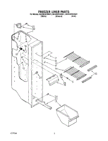 03 - Freezer Liner parts for Whirlpool Refrigerator 8ED20ZKXAW01 from AppliancePartsPros.com
