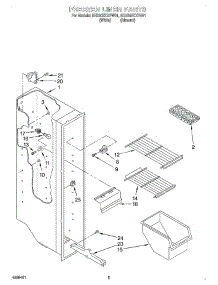 03 - Freezer Liner parts for Whirlpool Refrigerator 8ED20ZKXFW01 from AppliancePartsPros.com