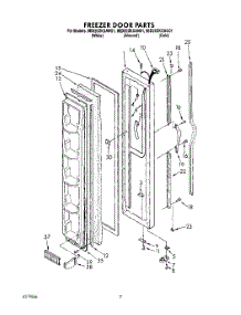 04 - Freezer Door parts for Whirlpool Refrigerator 8ED20ZKXAW01 from AppliancePartsPros.com