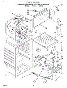 03 - Liner parts for Whirlpool Refrigerator 8ET18NKXDN03 from AppliancePartsPros.com