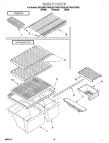 05 - Shelf, Lit / Optional parts for Whirlpool Refrigerator 8ET18NKXDN03 from AppliancePartsPros.com