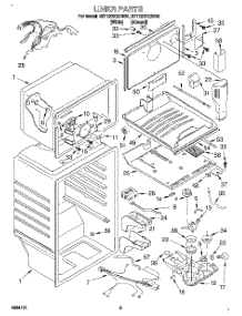 02 - Liner parts for Whirlpool Refrigerator 3ET19DKXDN01 from AppliancePartsPros.com