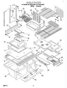 03 - Shelf parts for Whirlpool Refrigerator 3ET19DKXDN01 from AppliancePartsPros.com