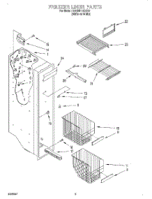 04 - Freezer Liner parts for Whirlpool Refrigerator 8340NFSBS00 from AppliancePartsPros.com