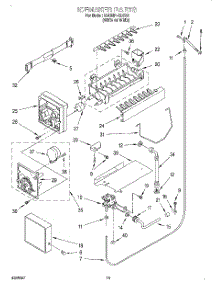 12 - Icemaker, Lit / Optional parts for Whirlpool Refrigerator 8340NFSBS00 from AppliancePartsPros.com