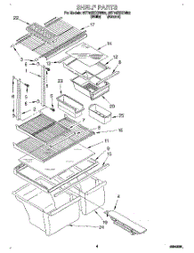 03 - Shelf parts for Whirlpool Refrigerator 3ET18ZKXDW02 from AppliancePartsPros.com