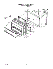 07 - Freezer Door parts for Whirlpool Refrigerator 8ET18DKXXN01 from AppliancePartsPros.com
